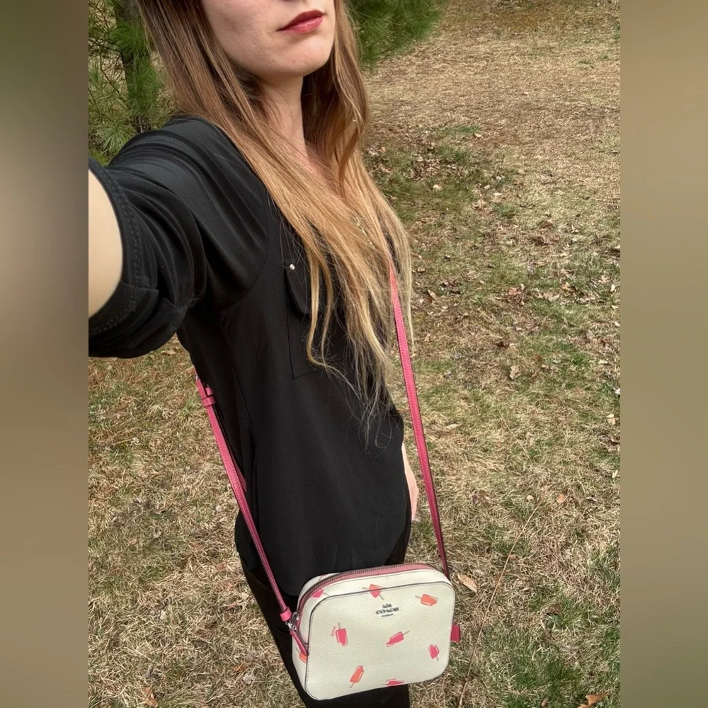 Coach White Popsicle Print Crossbody with Wristlet Limited Edition - Picture 3 of 17